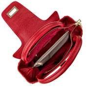 Inside of HUTCH Ruby Python Embossed Leather Satchel Handbag